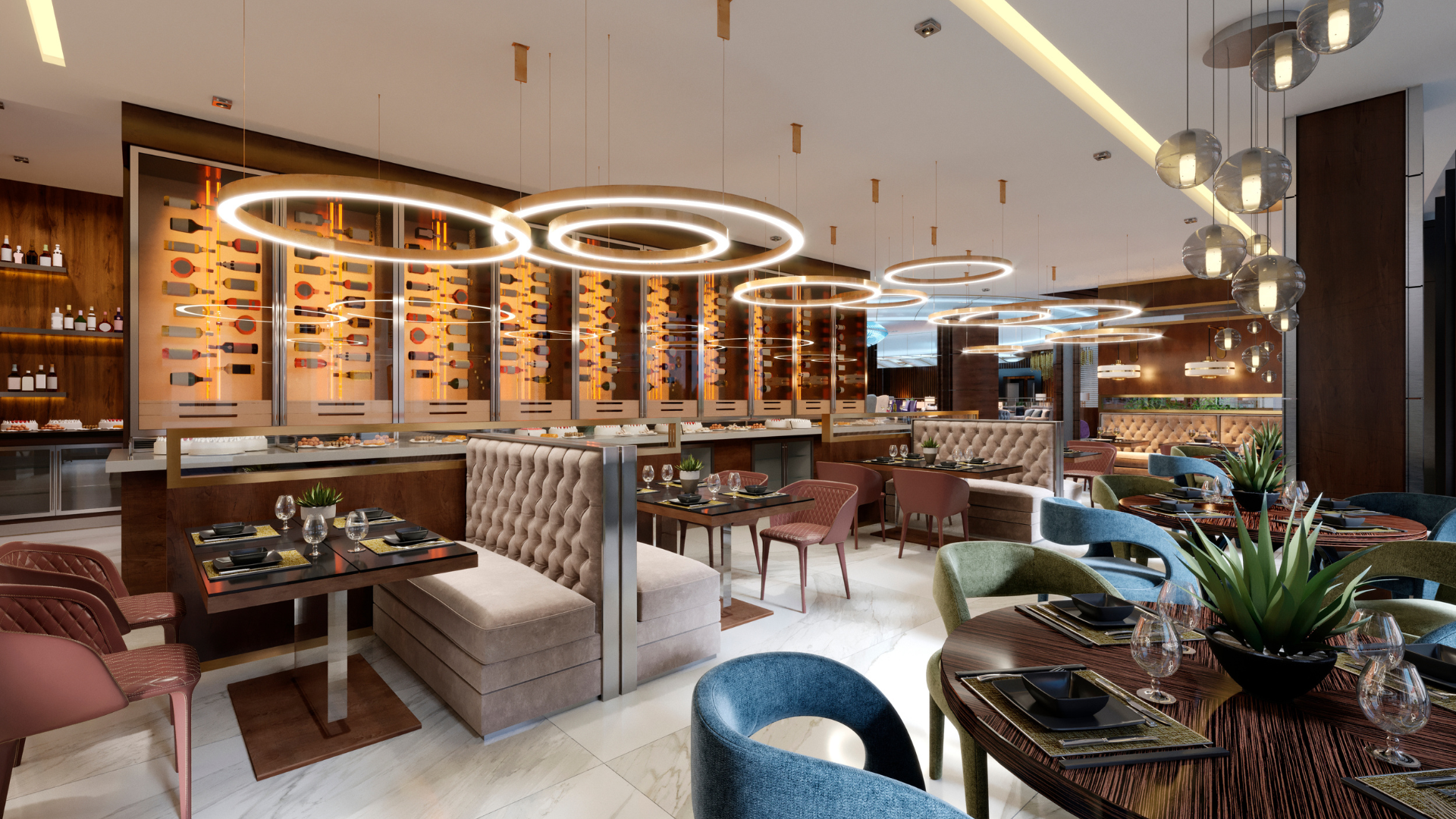 furniture type, restaurants, aesthetic, themes
