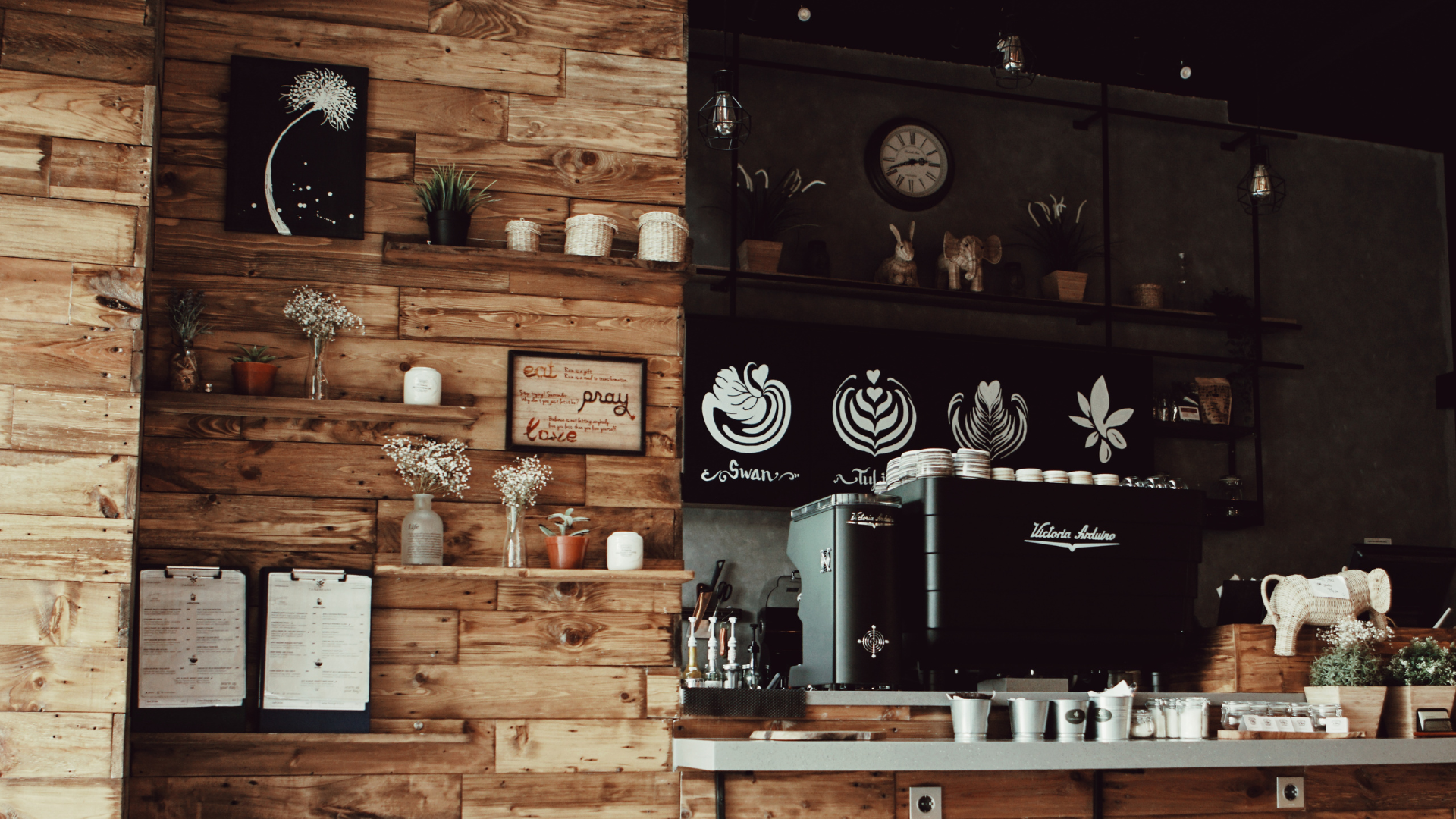 coffee shop design, small, decor