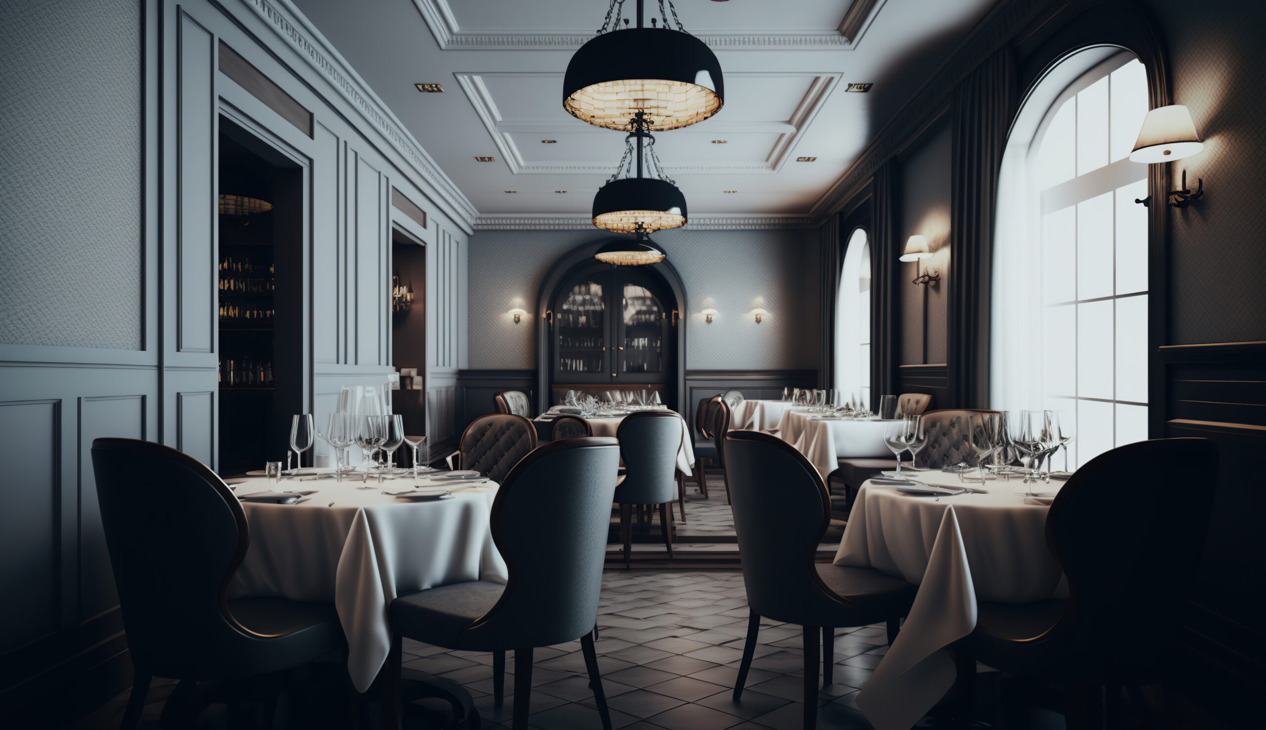 Classy Restaurant Interior, Restaurant Decor, Design Set-Up